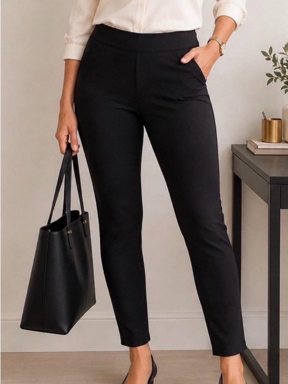 SPANX Black Skinny Ponte Pants